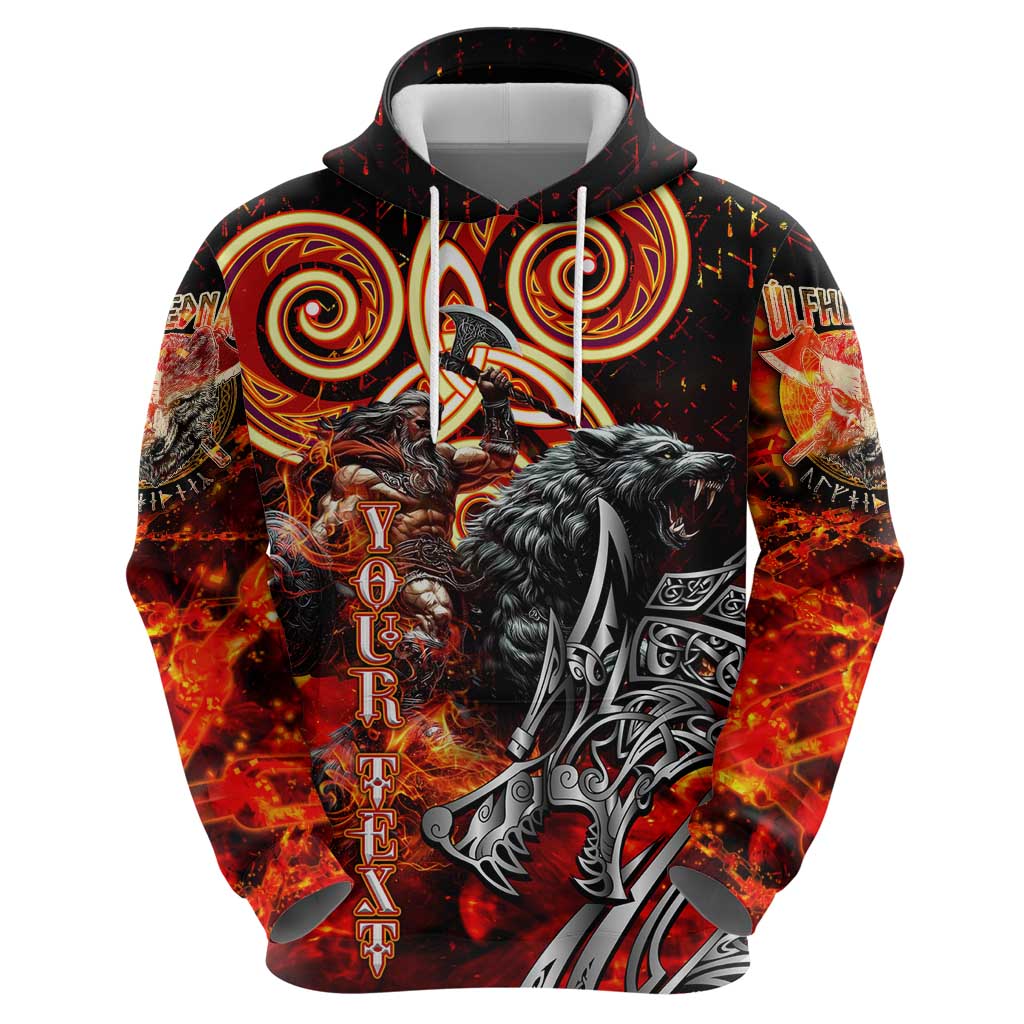 Ulfhednar Wofl Warrior Viking Hoodie Runes Norse Mythology Fire DT02