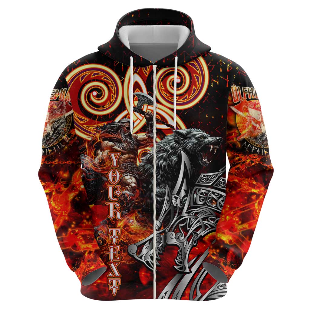 Ulfhednar Wofl Warrior Viking Hoodie Runes Norse Mythology Fire DT02