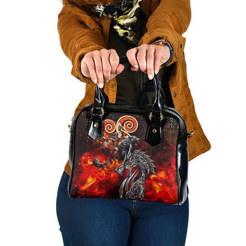 Ulfhednar Wofl Warrior Viking Shoulder Handbag Runes Norse Mythology Fire DT02