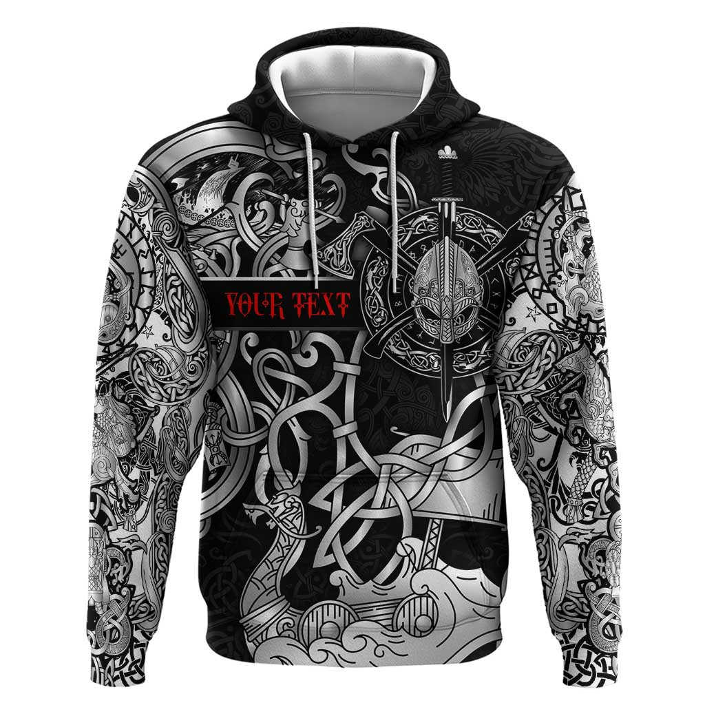 Viking Warrior Hoodie Tales Entwined in Nordic Knotwork DT02