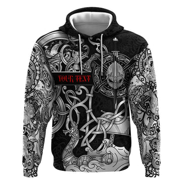 Viking Warrior Hoodie Tales Entwined in Nordic Knotwork DT02