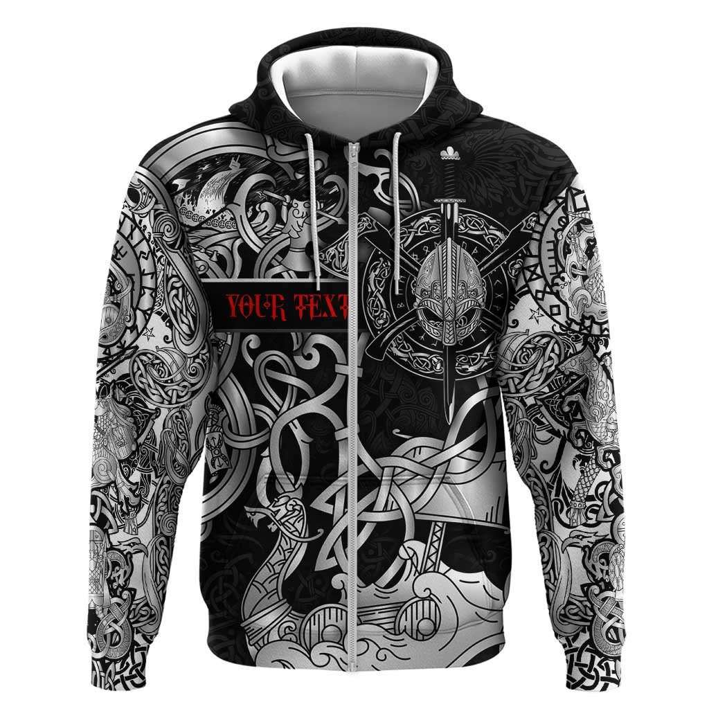Viking Warrior Hoodie Tales Entwined in Nordic Knotwork DT02