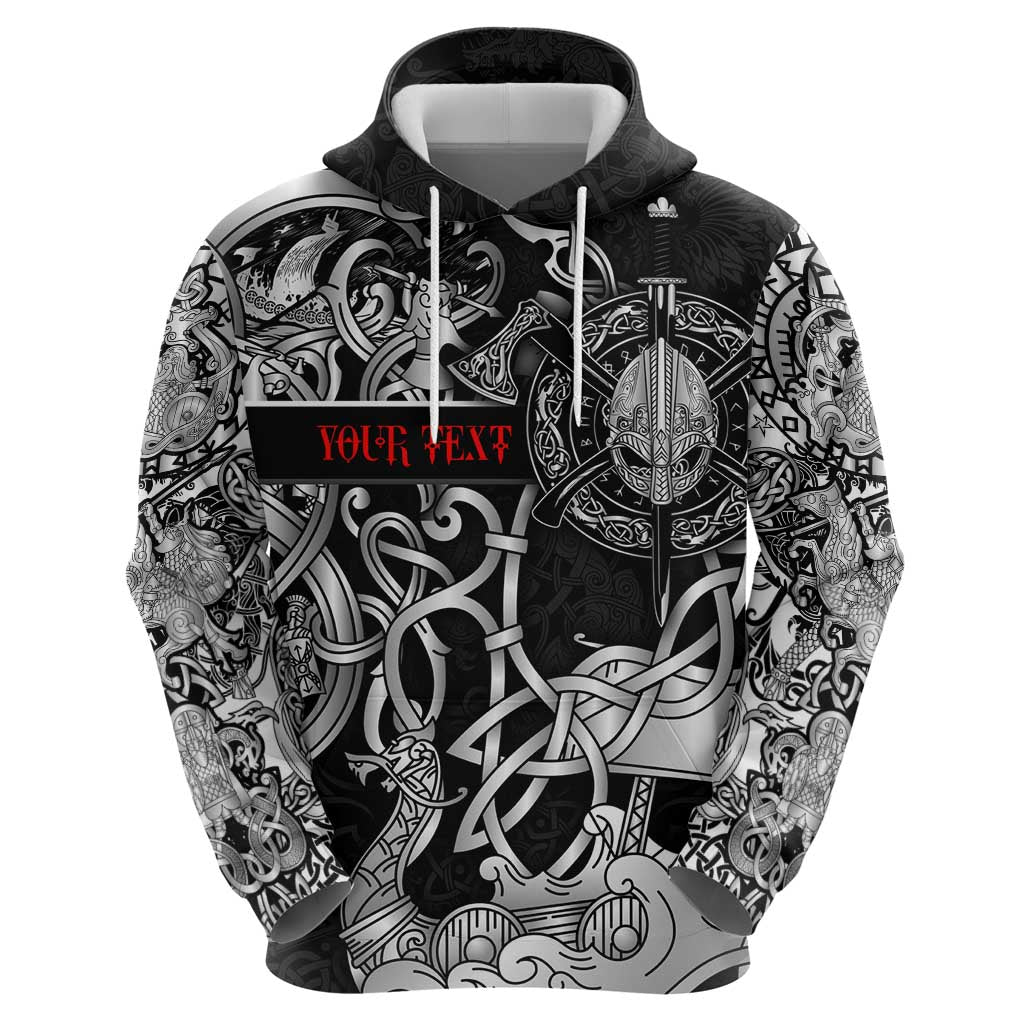 Viking Warrior Hoodie Tales Entwined in Nordic Knotwork DT02
