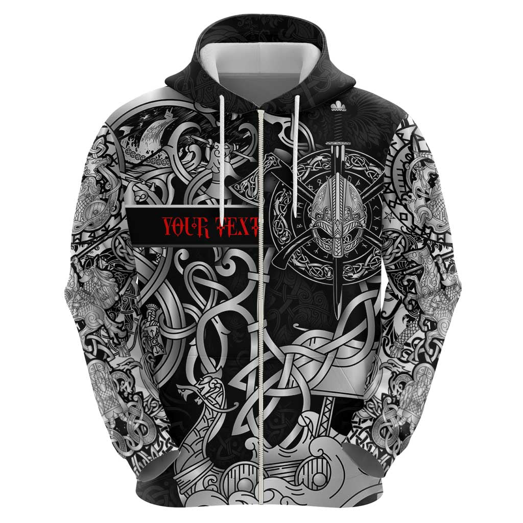 Viking Warrior Hoodie Tales Entwined in Nordic Knotwork DT02