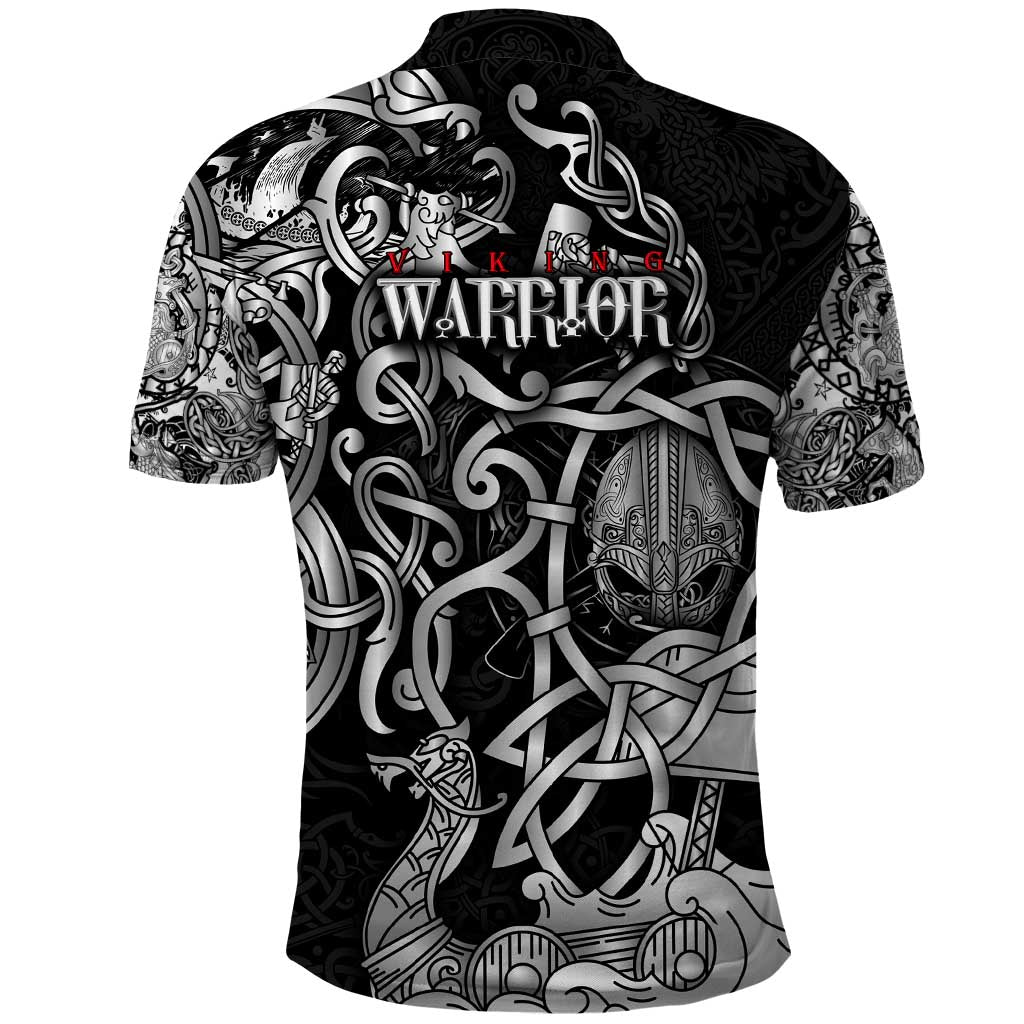 Viking Warrior Polo Shirt Tales Entwined in Nordic Knotwork DT02
