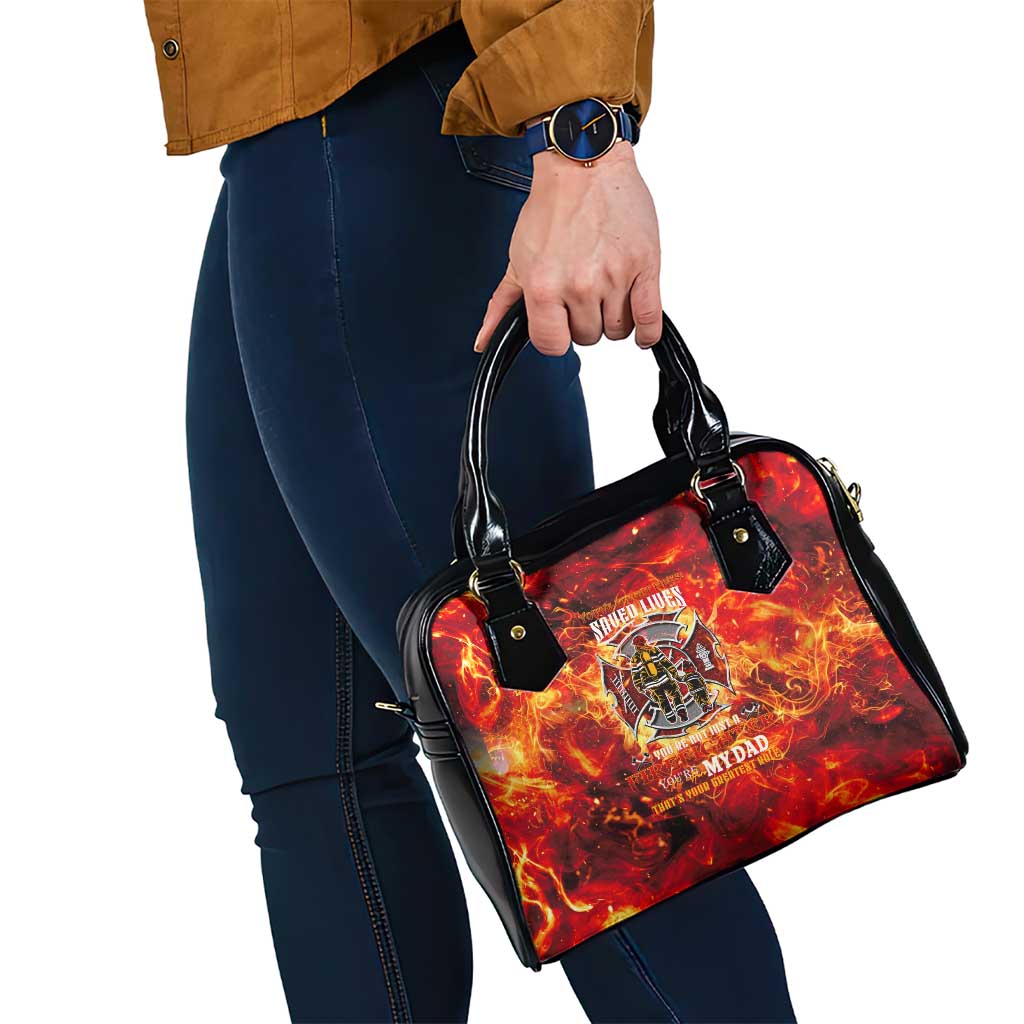 Firefighter Dad Shoulder Handbag a Hero in the Flames - a Light in Our Lives DT02