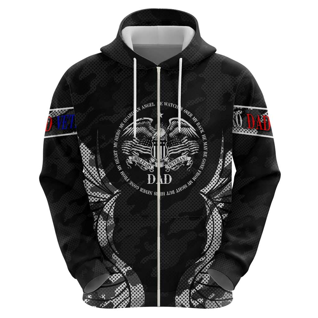 Veteran Fathers Day Hoodie My Dad is Not Just a Veteran, He's My Hero DT02