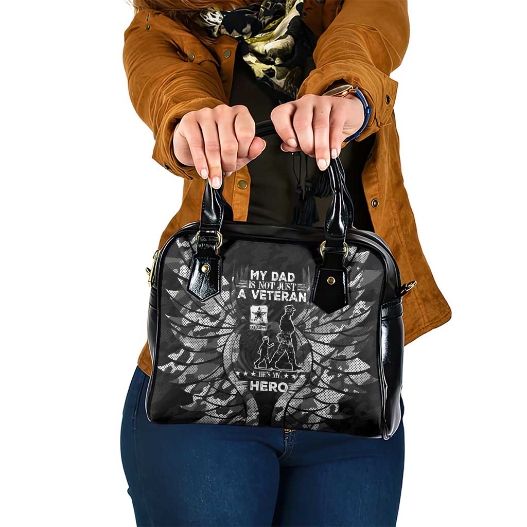 Veteran Fathers Day Shoulder Handbag My Dad is Not Just a Veteran, He's My Hero DT02