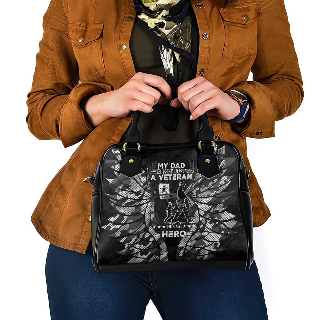 Veteran Fathers Day Shoulder Handbag My Dad is Not Just a Veteran, He's My Hero DT02