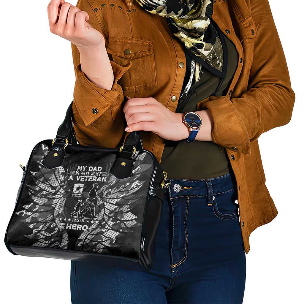 Veteran Fathers Day Shoulder Handbag My Dad is Not Just a Veteran, He's My Hero DT02
