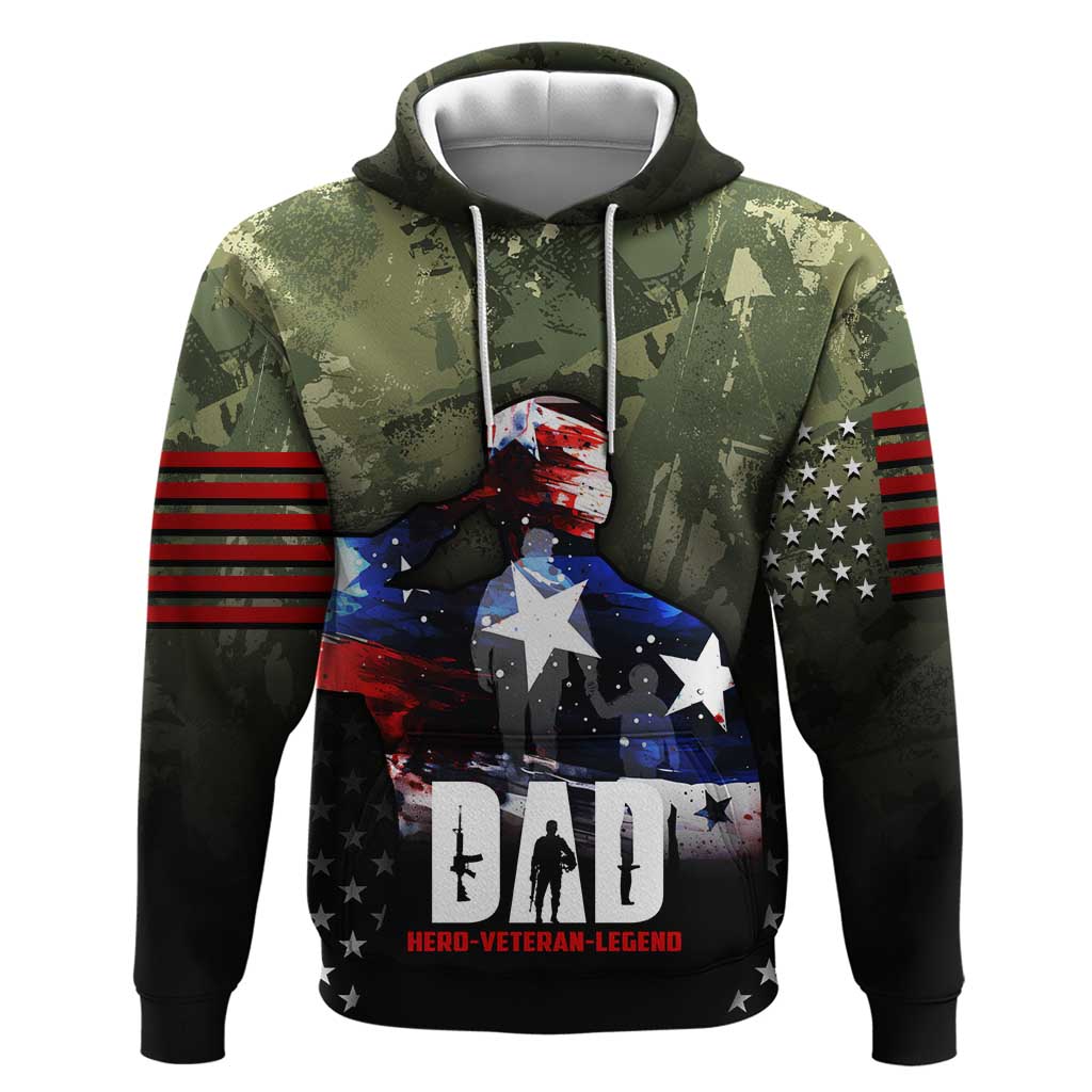 Veteran Dad Hoodie I Am a Veteran Like My Father Before Me DT02