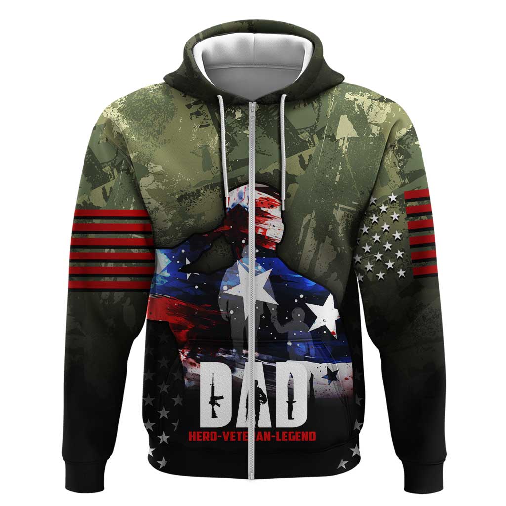 Veteran Dad Hoodie I Am a Veteran Like My Father Before Me DT02