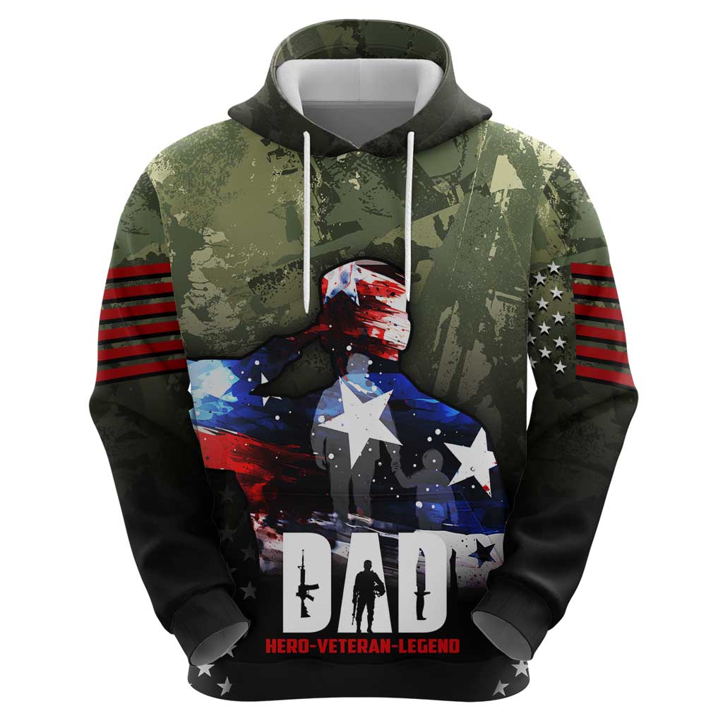 Veteran Dad Hoodie I Am a Veteran Like My Father Before Me DT02