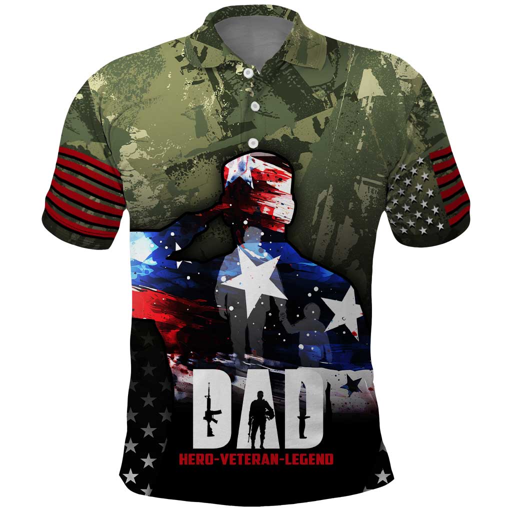 Veteran Dad Polo Shirt I Am a Veteran Like My Father Before Me DT02