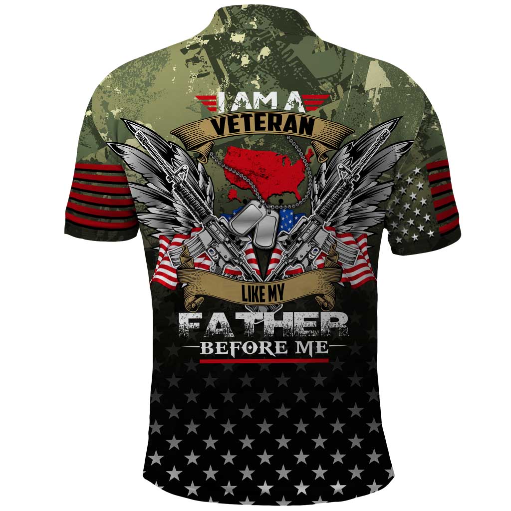 Veteran Dad Polo Shirt I Am a Veteran Like My Father Before Me DT02