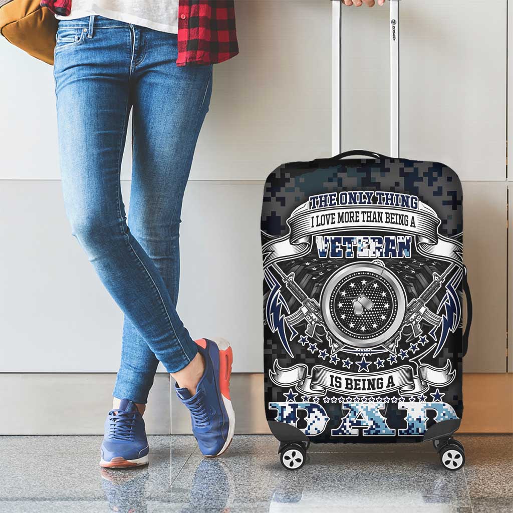 Veteran Hero Protector Husband Daddy Luggage Cover Veteran Fathers Day DT02