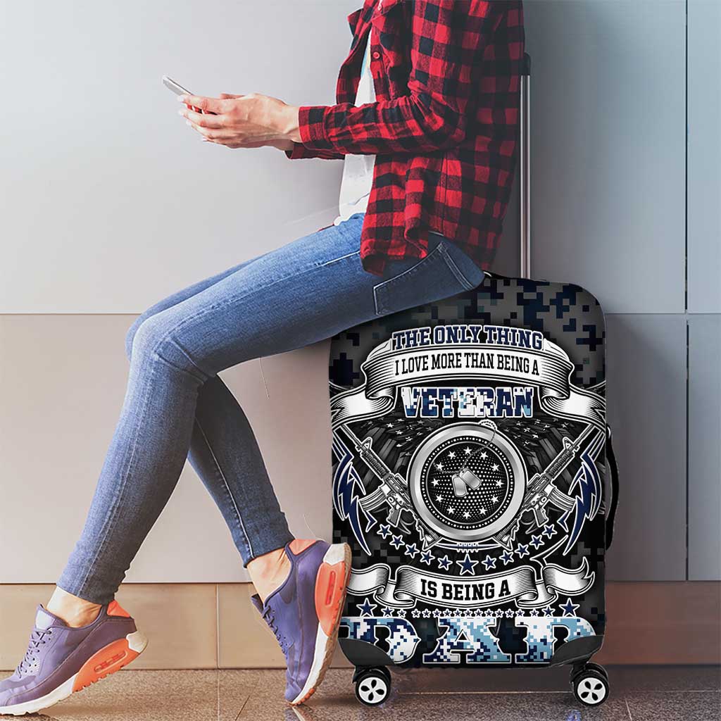 Veteran Hero Protector Husband Daddy Luggage Cover Veteran Fathers Day DT02