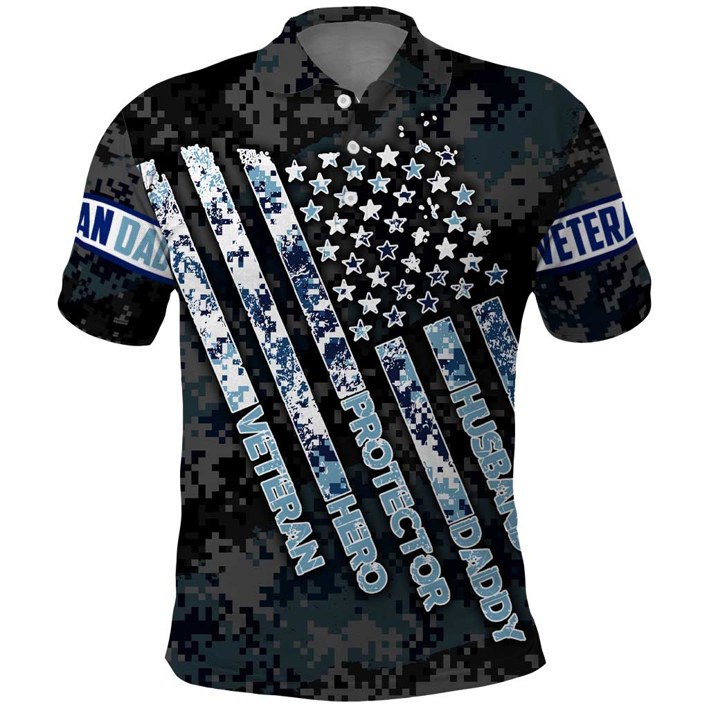 Veteran Hero Protector Husband Daddy Polo Shirt Veteran Fathers Day DT02