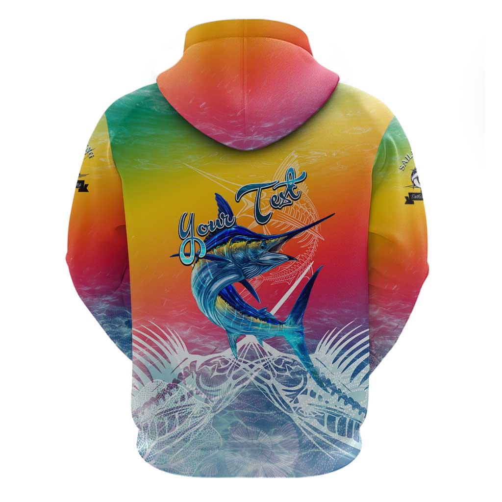 Fishing Dad Hoodie Fast Sharp and Strong Like a Sailfish DT02