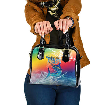 Fishing Dad Shoulder Handbag Fast Sharp and Strong Like a Sailfish DT02