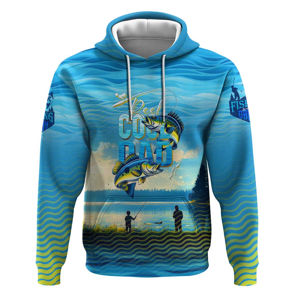Reel Cool Dad Fishing Hoodie Father Hooked on Love and Lakeside Moments DT02