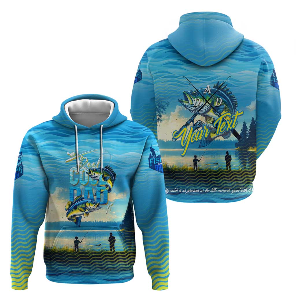 Reel Cool Dad Fishing Hoodie Father Hooked on Love and Lakeside Moments DT02