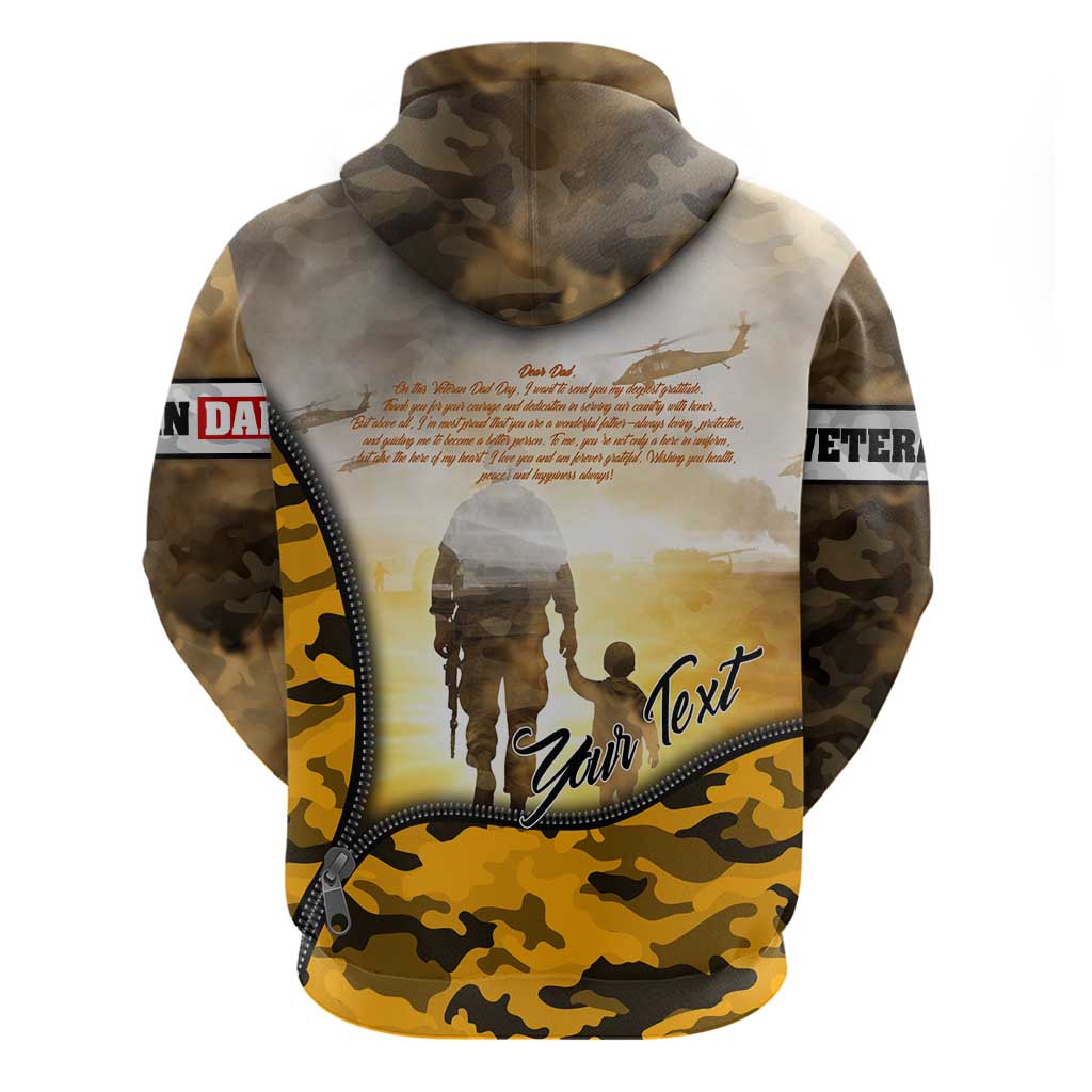 Veteran Dad Hoodie The Strength of a Soldier - The Heart of a Father DT02
