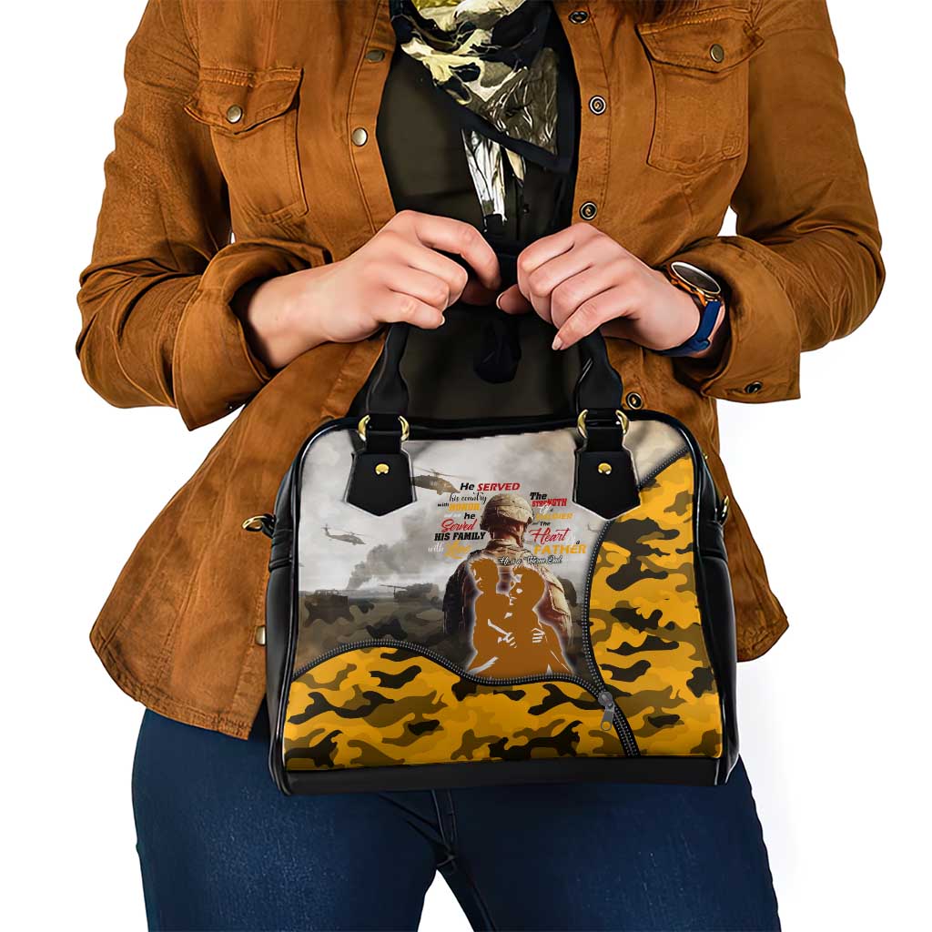 Veteran Dad Shoulder Handbag The Strength of a Soldier - The Heart of a Father DT02