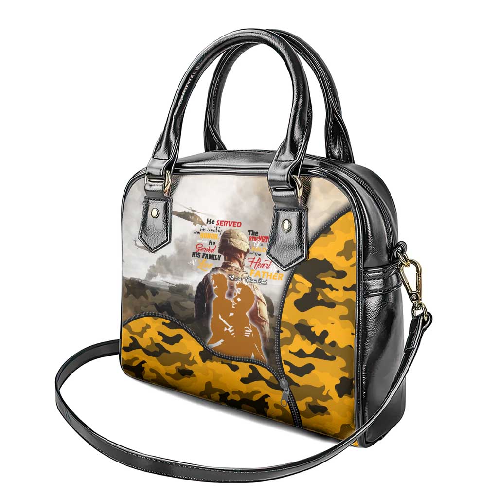 Veteran Dad Shoulder Handbag The Strength of a Soldier - The Heart of a Father DT02