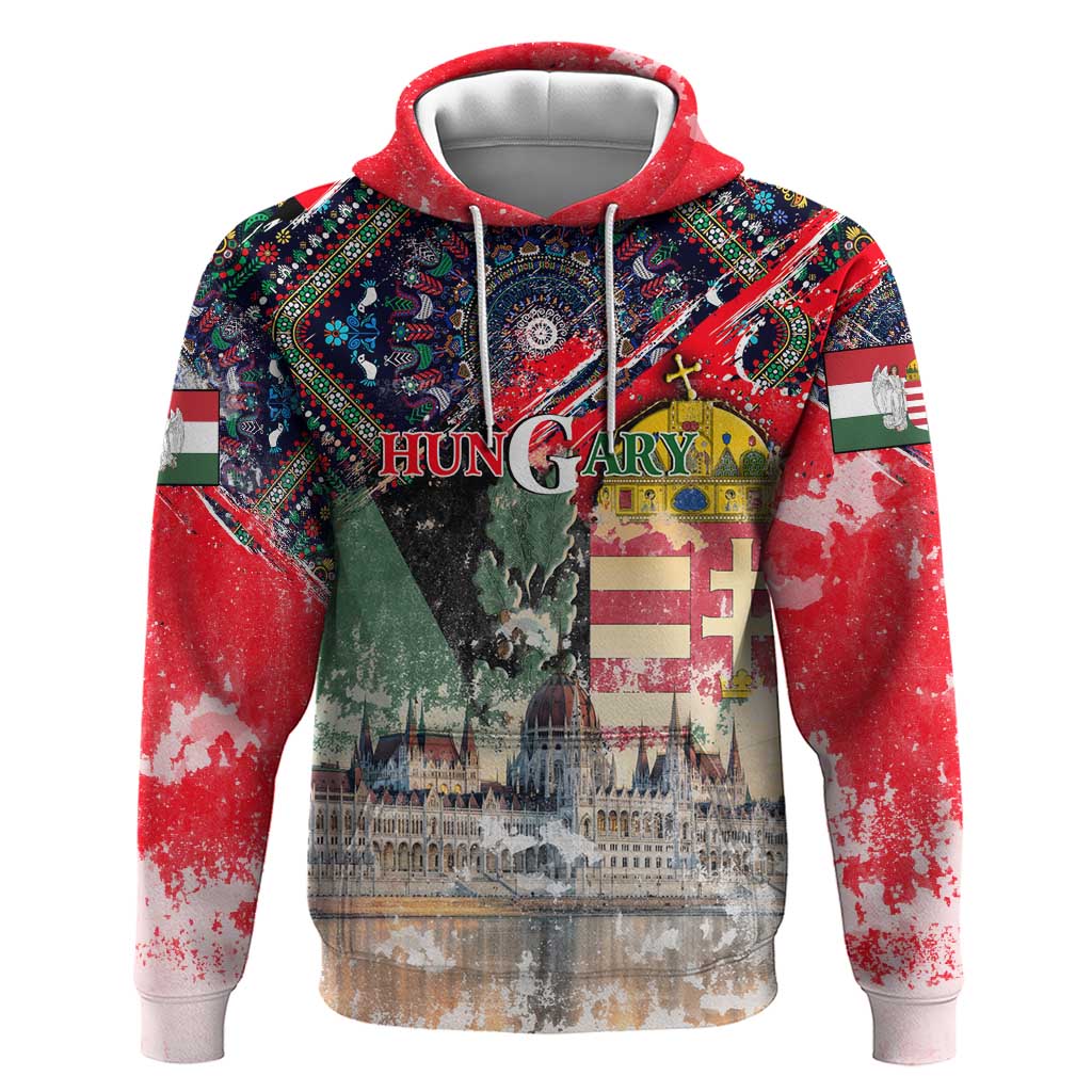 Hungary One Flag One Heart Hoodie Heritage in Colors DT02