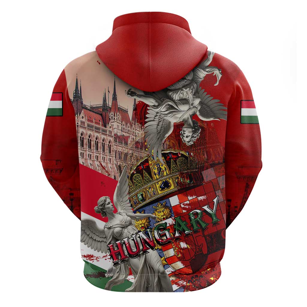 Hungary Hoodie Crowned with History Guarded by Angels DT02