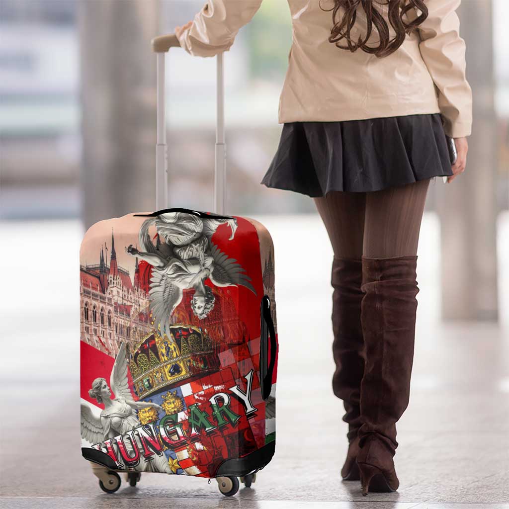 Hungary Luggage Cover Crowned with History Guarded by Angels DT02
