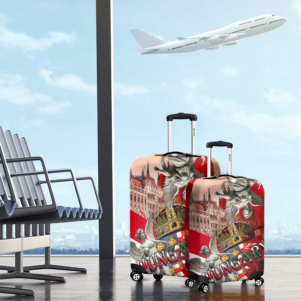 Hungary Luggage Cover Crowned with History Guarded by Angels DT02