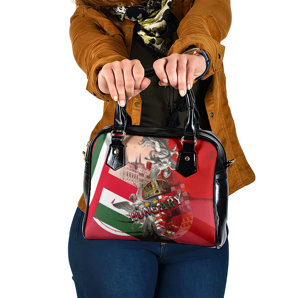 Hungary Shoulder Handbag Crowned with History Guarded by Angels DT02