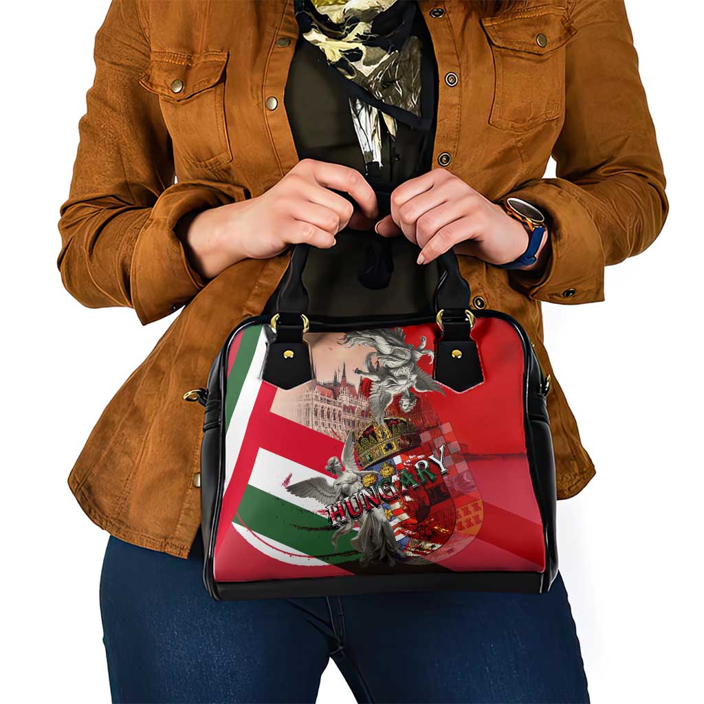 Hungary Shoulder Handbag Crowned with History Guarded by Angels DT02