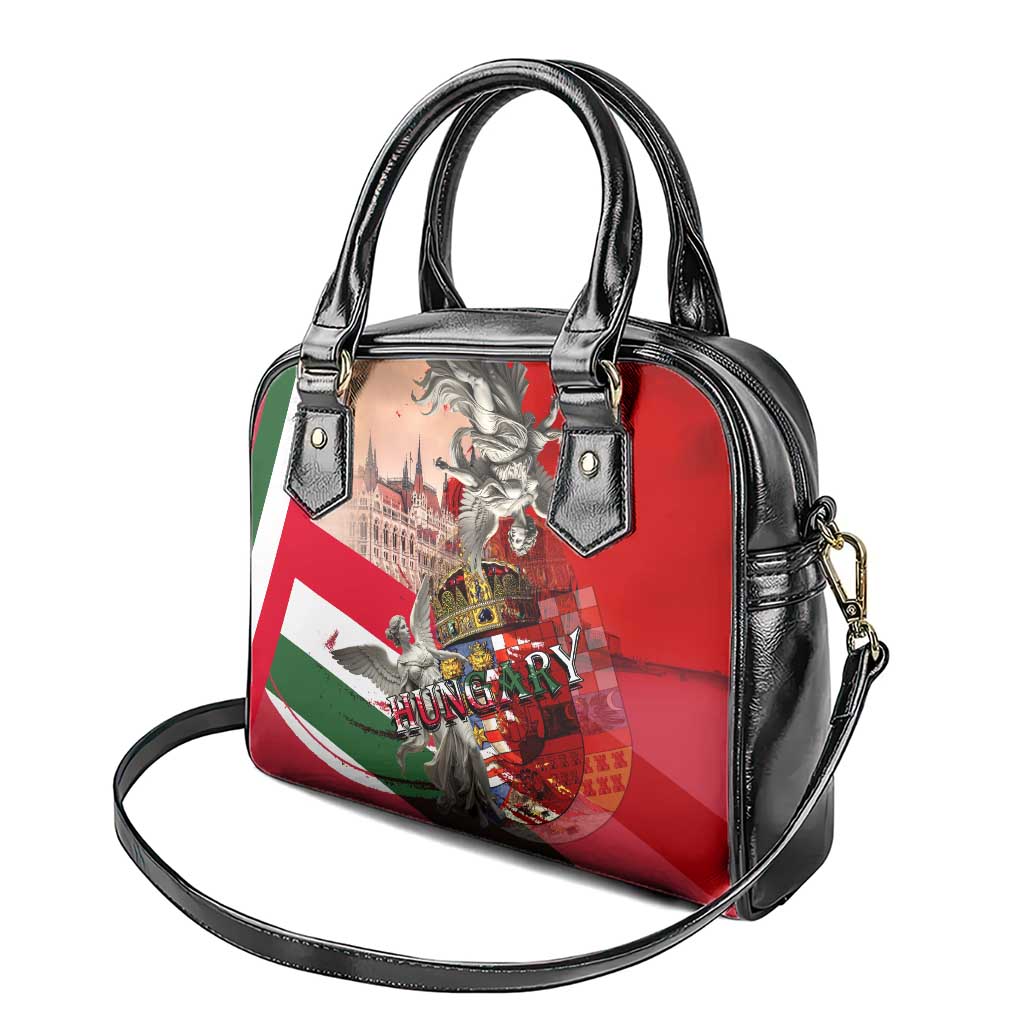 Hungary Shoulder Handbag Crowned with History Guarded by Angels DT02