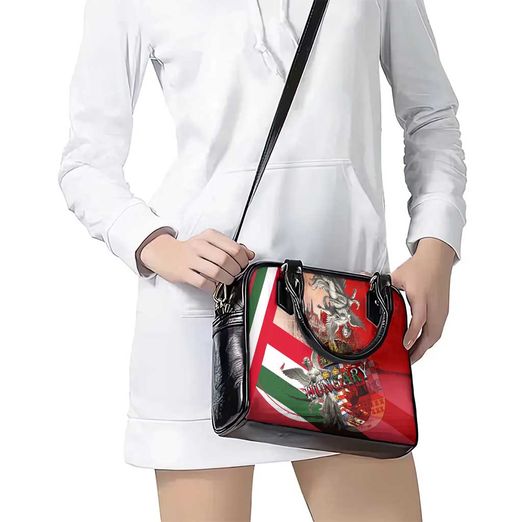 Hungary Shoulder Handbag Crowned with History Guarded by Angels DT02