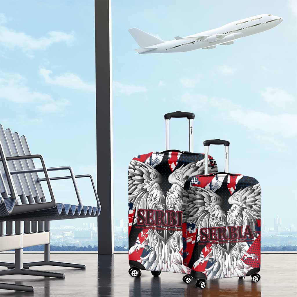 Serbia Luggage Cover Like the Phoenix  Rising from Ashes with Pride and Power DT02