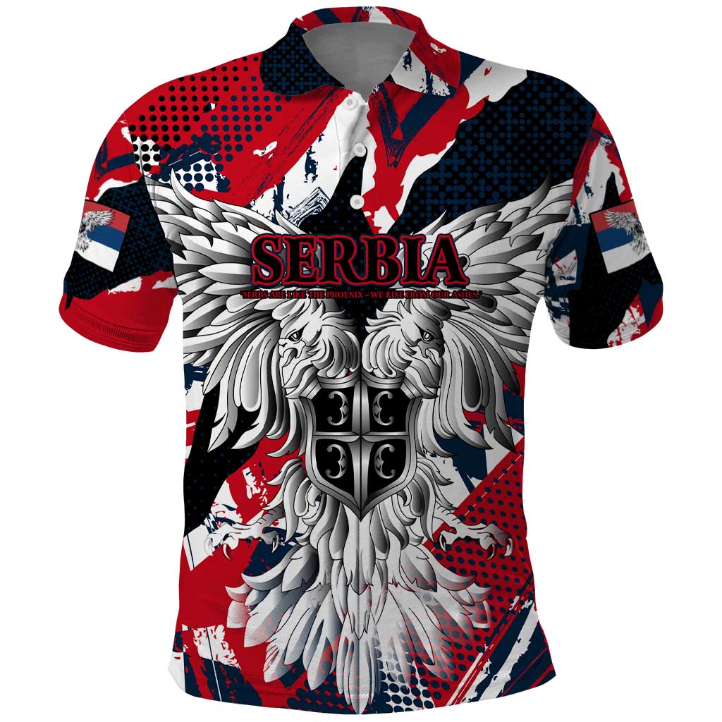 Serbia Polo Shirt Like the Phoenix  Rising from Ashes with Pride and Power DT02