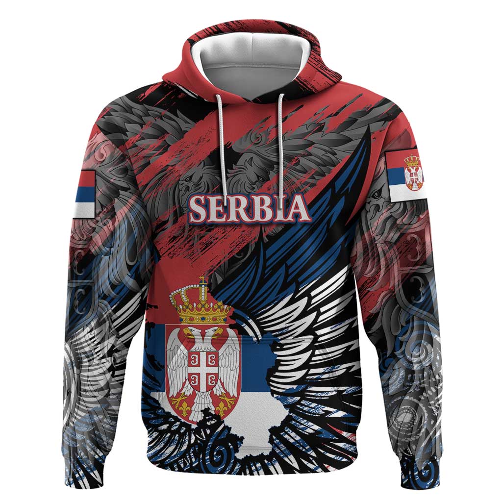 Serbia Hoodie Wings of the Nation Crown of Heritage DT02