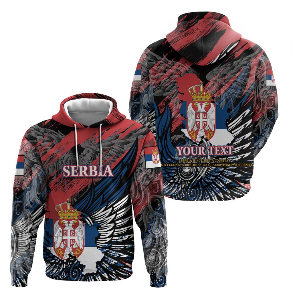 Serbia Hoodie Wings of the Nation Crown of Heritage DT02