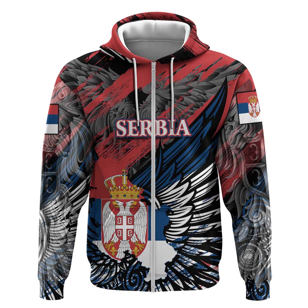 Serbia Hoodie Wings of the Nation Crown of Heritage DT02