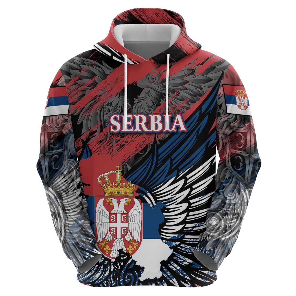 Serbia Hoodie Wings of the Nation Crown of Heritage DT02