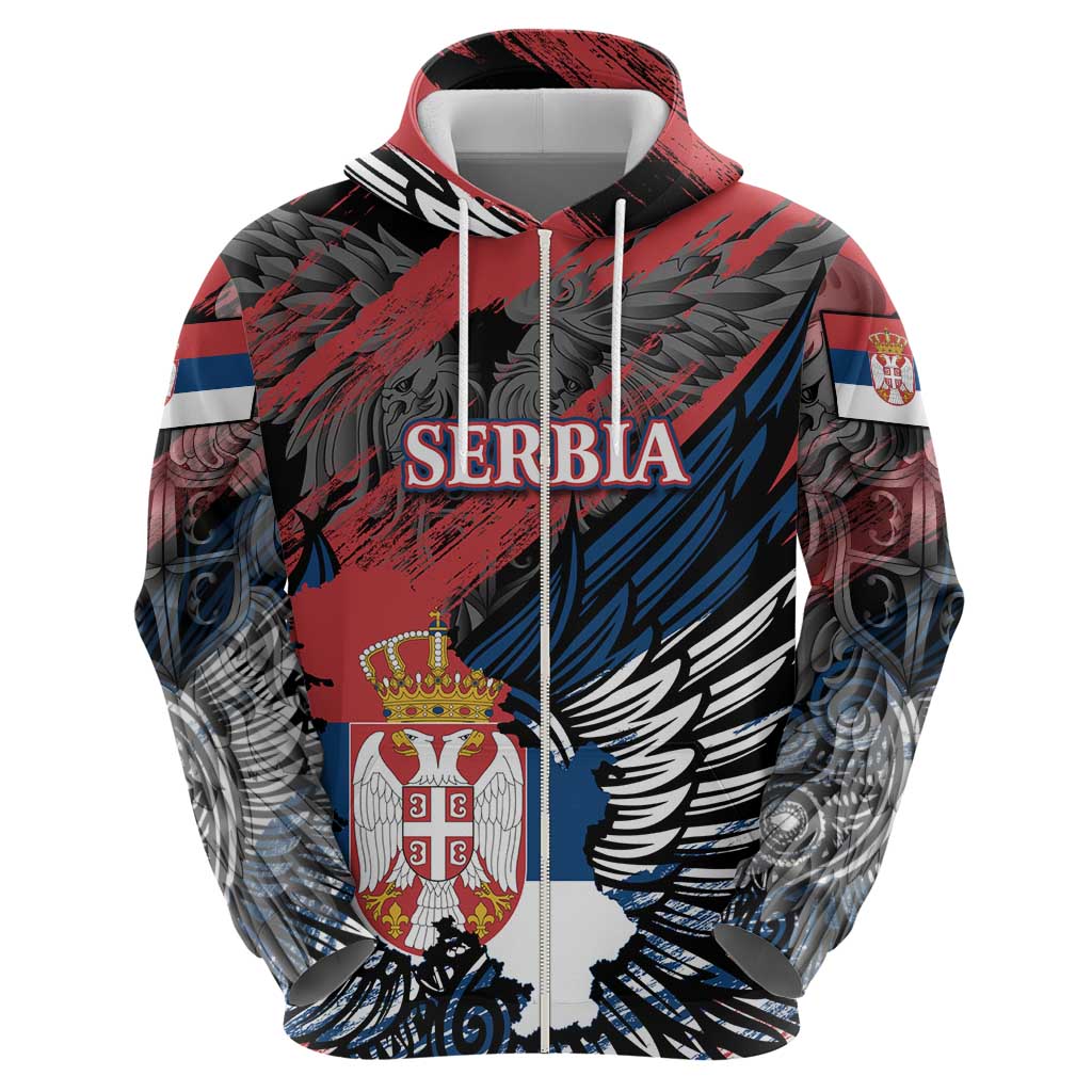 Serbia Hoodie Wings of the Nation Crown of Heritage DT02
