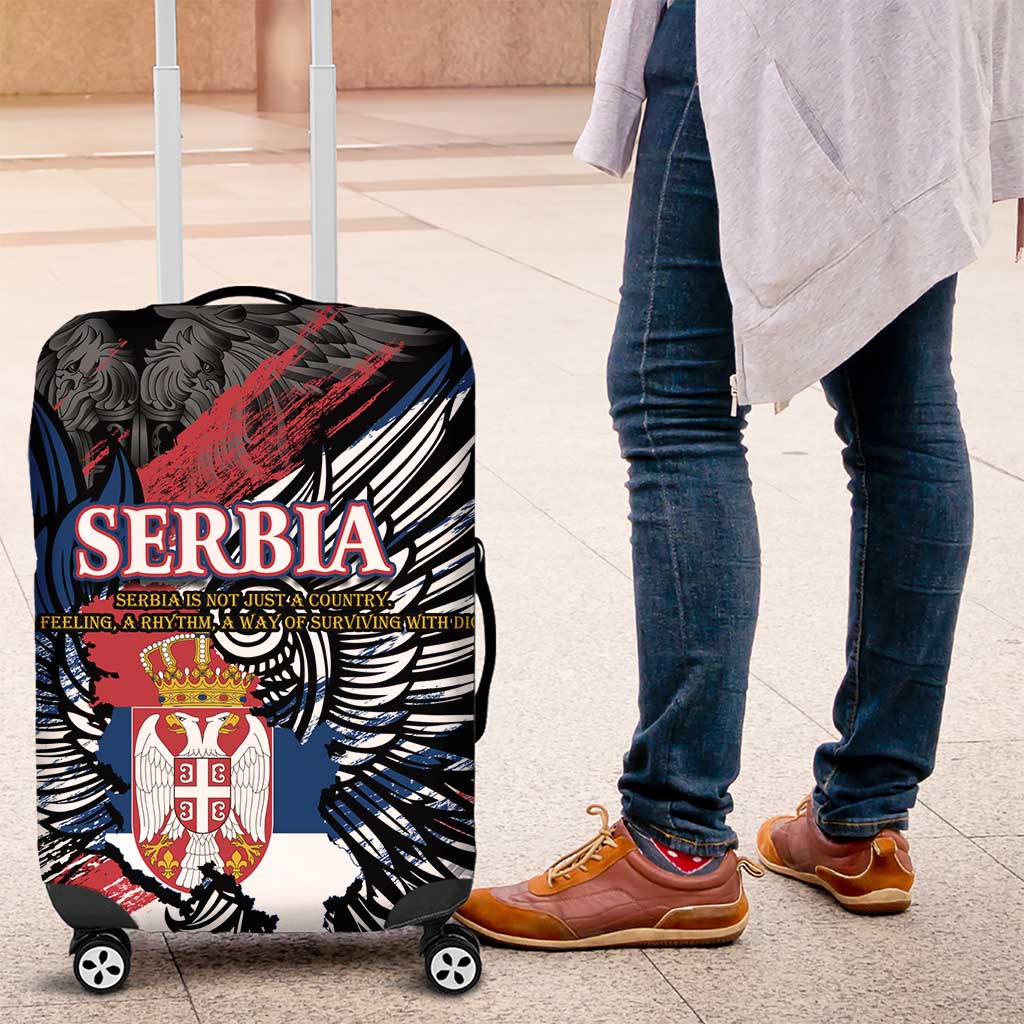 Serbia Luggage Cover Wings of the Nation Crown of Heritage DT02