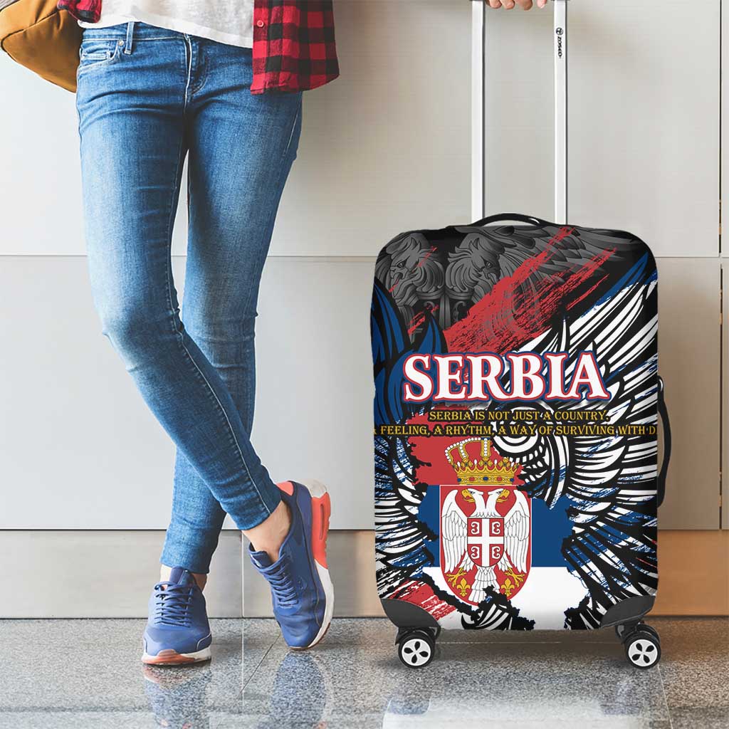 Serbia Luggage Cover Wings of the Nation Crown of Heritage DT02