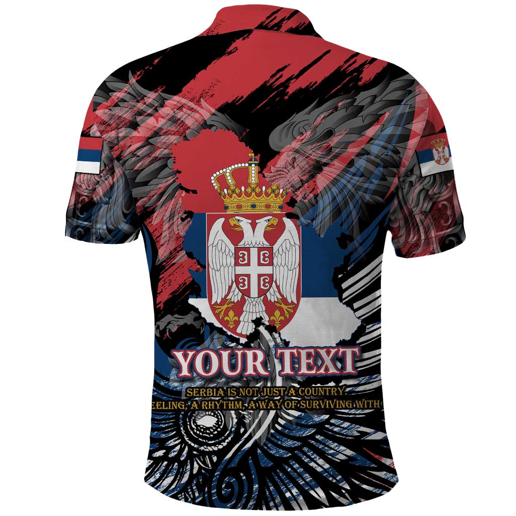 Serbia Polo Shirt Wings of the Nation Crown of Heritage DT02