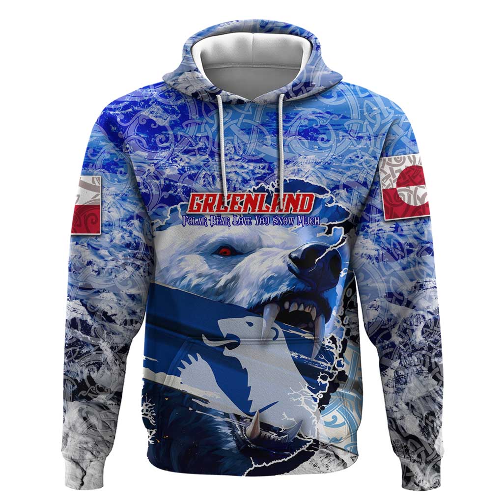 Greenland Hoodie Polar Bear Power You Snow Much DT02