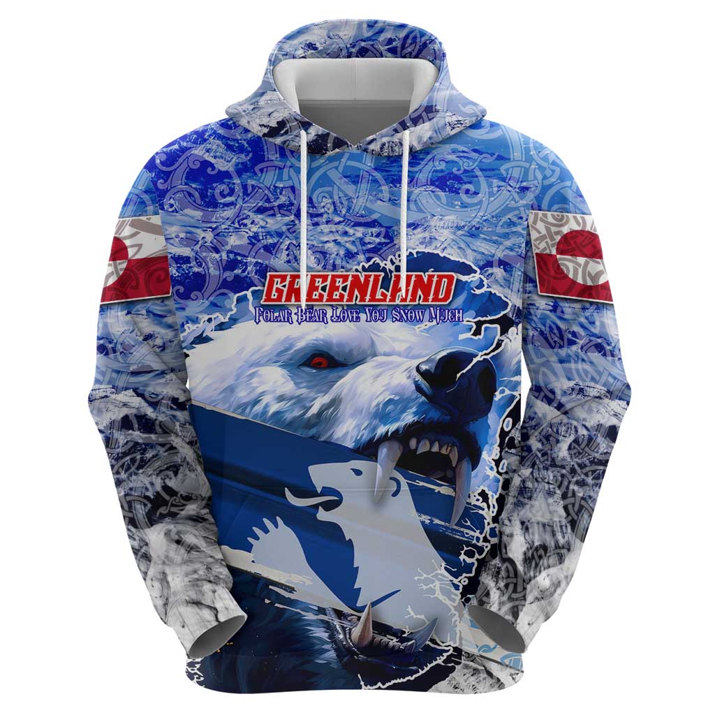 Greenland Hoodie Polar Bear Power You Snow Much DT02