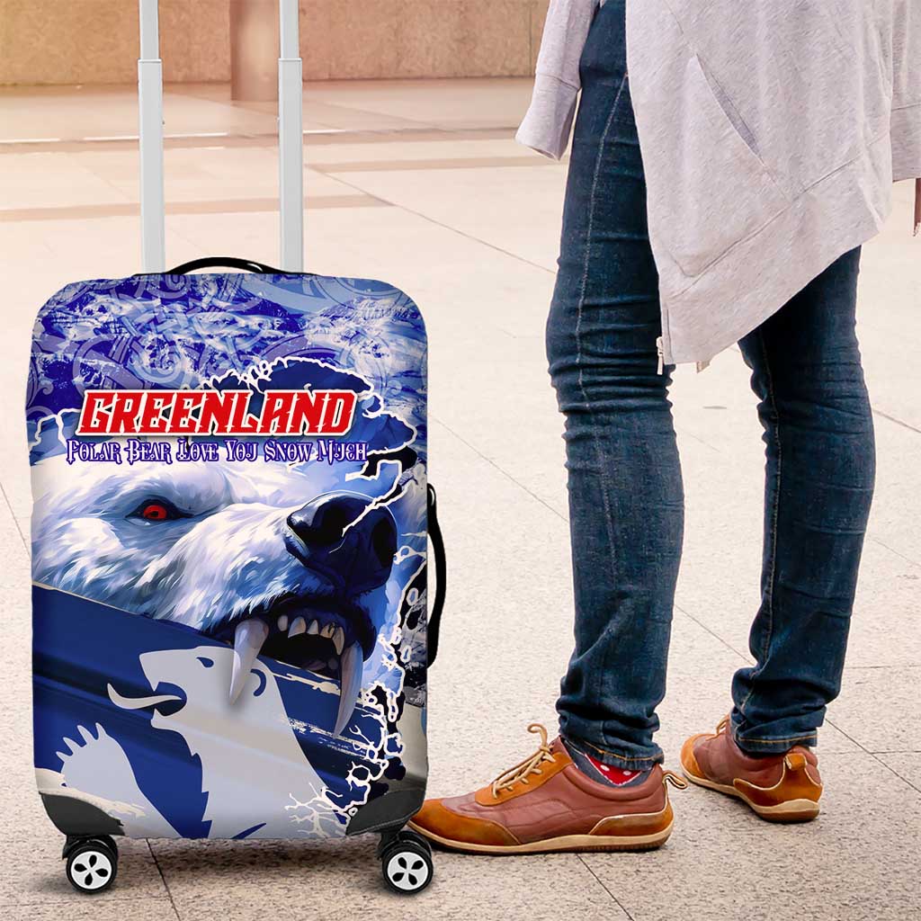 Greenland Luggage Cover Polar Bear Power You Snow Much DT02